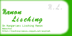 manon lisching business card
